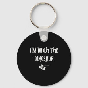 I'm With Dinosaur Halloween Costume Funny Couples  Keychain