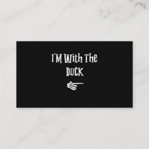 Im With Duck Halloween Costume Funny Couples Match Business Card