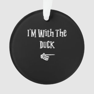 Im With Duck Halloween Costume Funny Couples Match Ornament