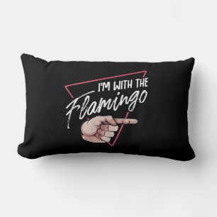 Im With Flamingo Halloween Matching Couple Costume Lumbar Pillow
