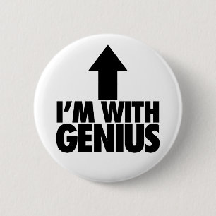 Im With Genius 2 Inch Round Button