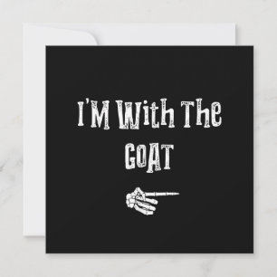 I'm With Goat Halloween Costume Funny Couples Invitation