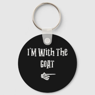 I'm With Goat Halloween Costume Funny Couples Keychain