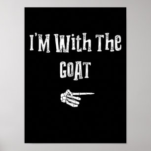 I'm With Goat Halloween Costume Funny Couples Poster