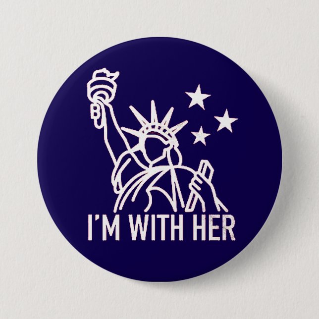 I'm With Her 3 Inch Round Button (Front)
