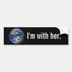 I'm With Her Bumper Sticker