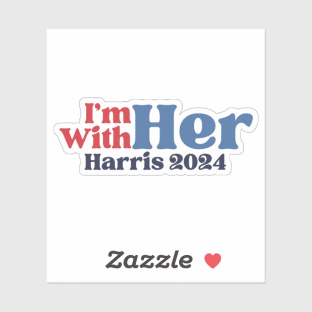 I'm With Her Kamala Harris 2024 Vinyl  (Sheet)