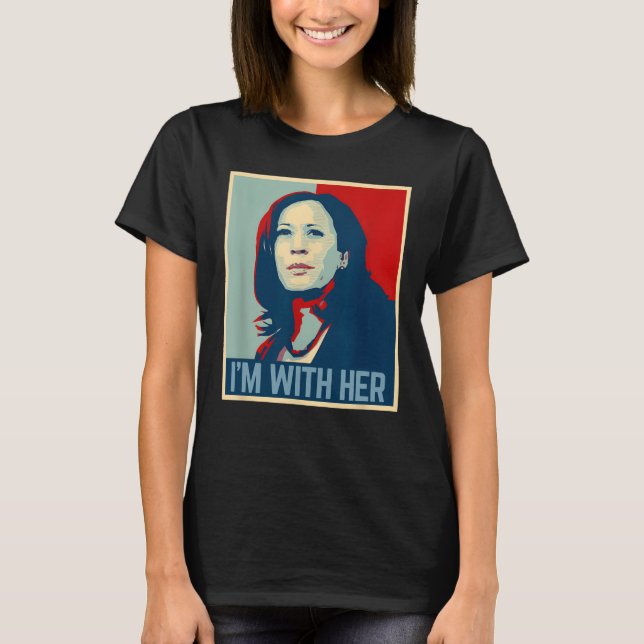 I'm With Her Kamala Harris for President 2024 T-Shirt (Front)