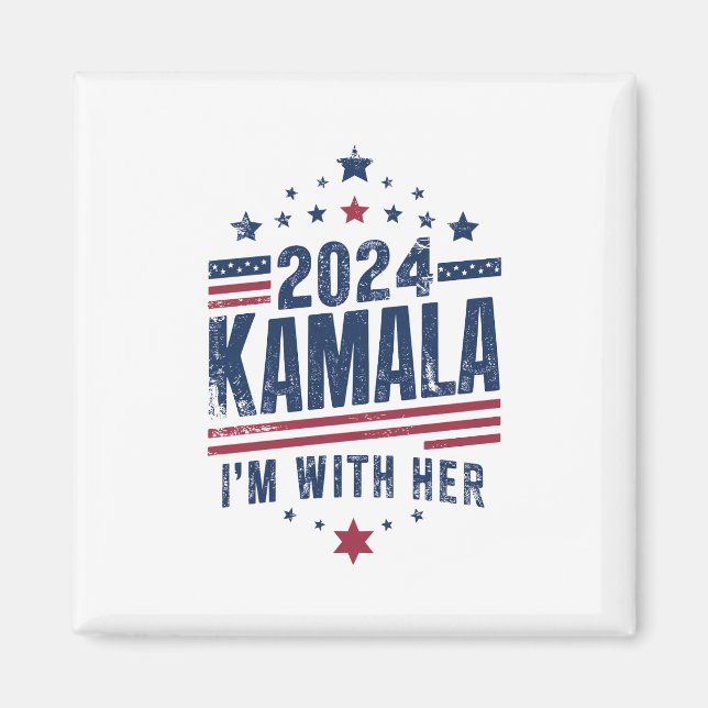 I'm With Her Kamala Vote For 2024 Kamala-Harris Magnet (Front)