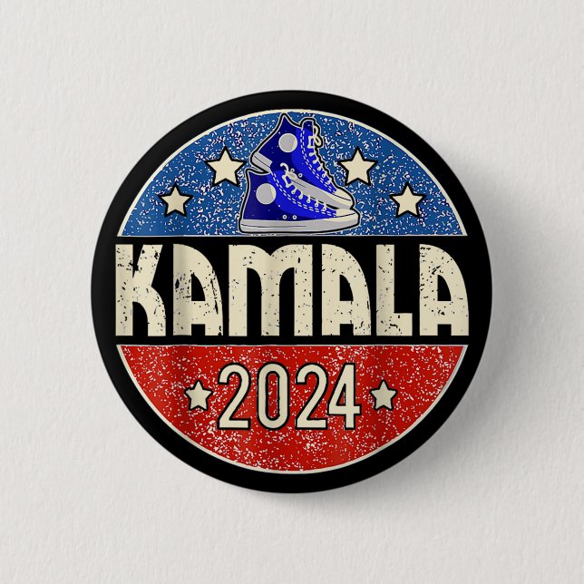 I'm With Her Kamala Vote For 2024 President Kamala 2 Inch Round Button (Front)