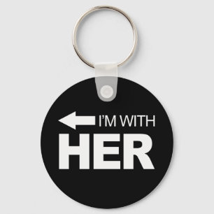 I'm with her (left) -.png keychain