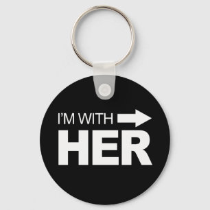 I'm with her (right) -.png keychain