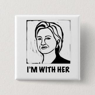"I'm With Her" Square button