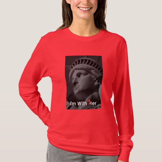 I'm With Her Statue of Liberty longsleeve tee (Front)