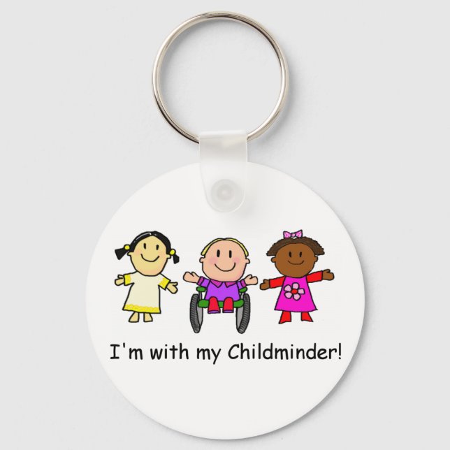 I'm with my childminder keychain (Front)