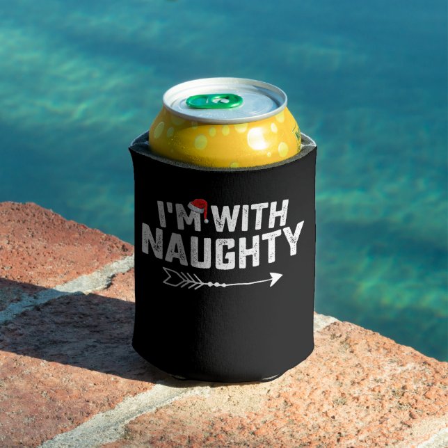 I'm With Naughty Matching Christmas Couples Can Cooler (In Situ Pool)