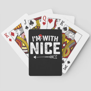 I'm With Nice Matching Christmas Couples Family Playing Cards