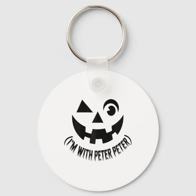 I'm With Peter Pumpkin Eater Couples Halloween Cos Keychain (Front)