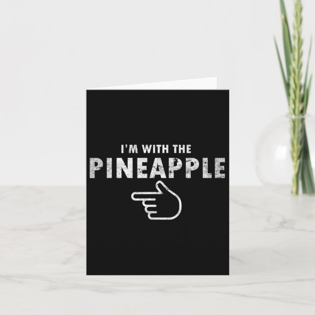 I'm With Pineapple Halloween Costume Fun Couples P Card (Front)