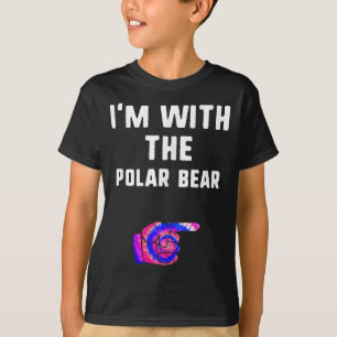 Im With Polar Bear Tie Dye Halloween Couple T-Shirt