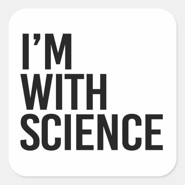 I'm with Science Square Sticker (Front)