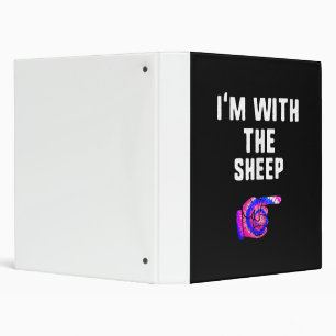 Im With Sheep Tie Dye Halloween Dog Present Binder
