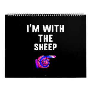 Im With Sheep Tie Dye   Halloween Dog Present Calendar