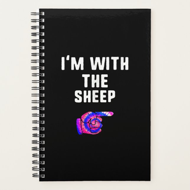 Im With Sheep Tie Dye | Halloween Dog Present Planner (Front)