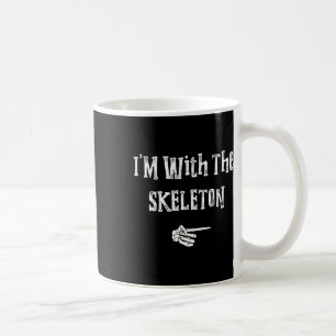 I'm With Skeleton Halloween Costume Funny Couples  Coffee Mug