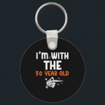 I'm With The 50 Year Old 50th Birthday Halloween C Keychain<br><div class="desc">I'm With The 50 Year Old 50th Birthday Halloween Costume</div>