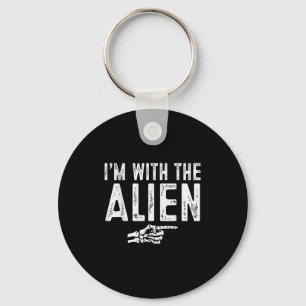 I'm With The Alien Easy Costume Halloween Couples  Keychain