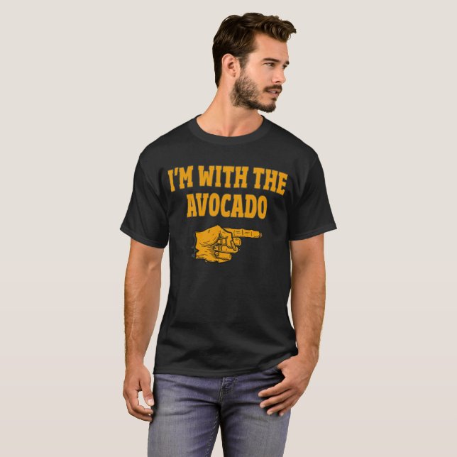 I'm With The Avocado Funny Couple Halloween T-Shirt (Front Full)