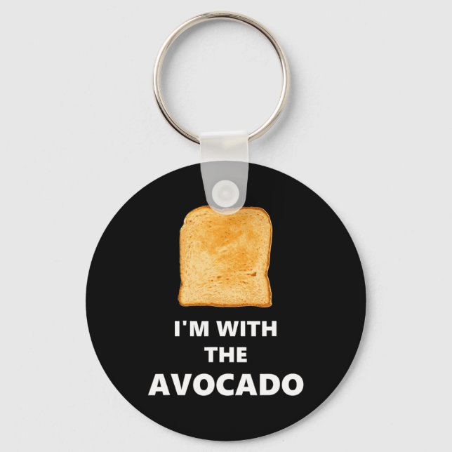 I'm with the Avocado Toast Halloween Costume Keychain (Front)