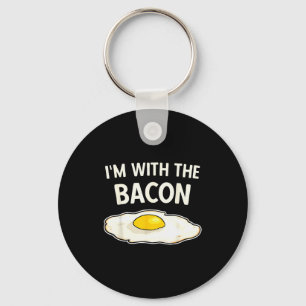 I'm With The Bacon Eggs Easy Halloween Matching Co Keychain