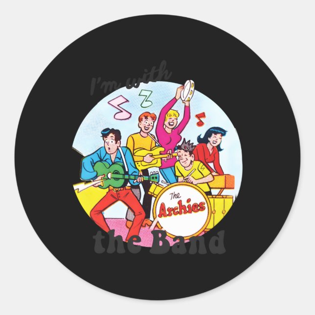 I'M With The Band Archie Comics Classic Round Sticker (Front)