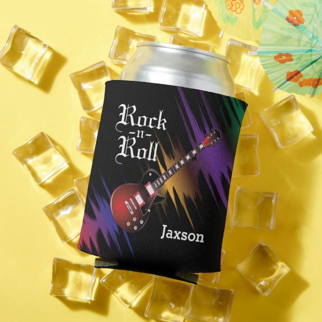 I'm with the Band - DIY Name - Red Guitar Can Cooler (In Situ Summer)