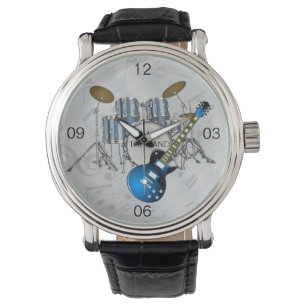 I'M WITH THE BAND DRUM Leather Watch