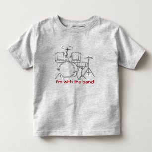 I'm with the band T-shirt black outline