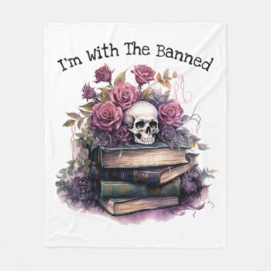 I'm With The Banned, Book Lover Fleece Blanket