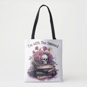 I'm With The Banned, Book Lover Tote Bag