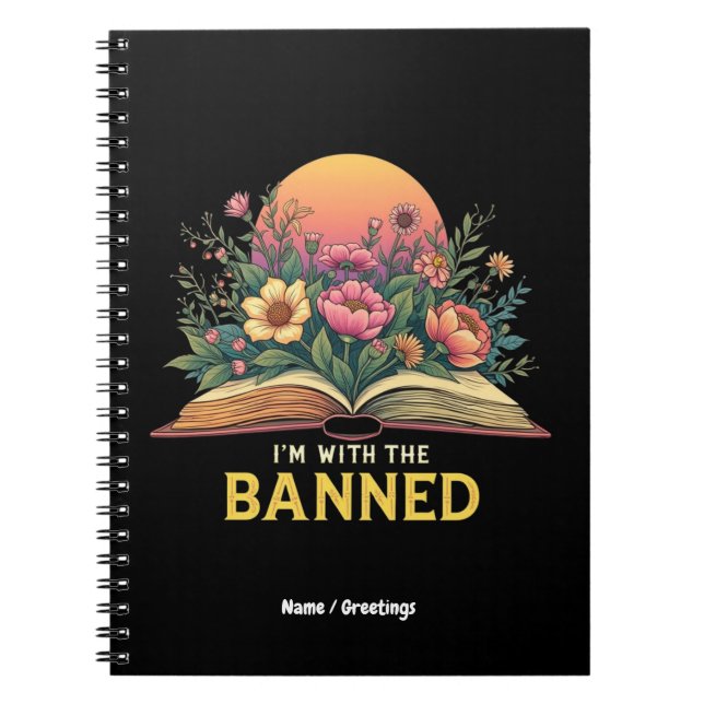 I'm With The Banned Bookworm Funny Book Lover Gift (Front)
