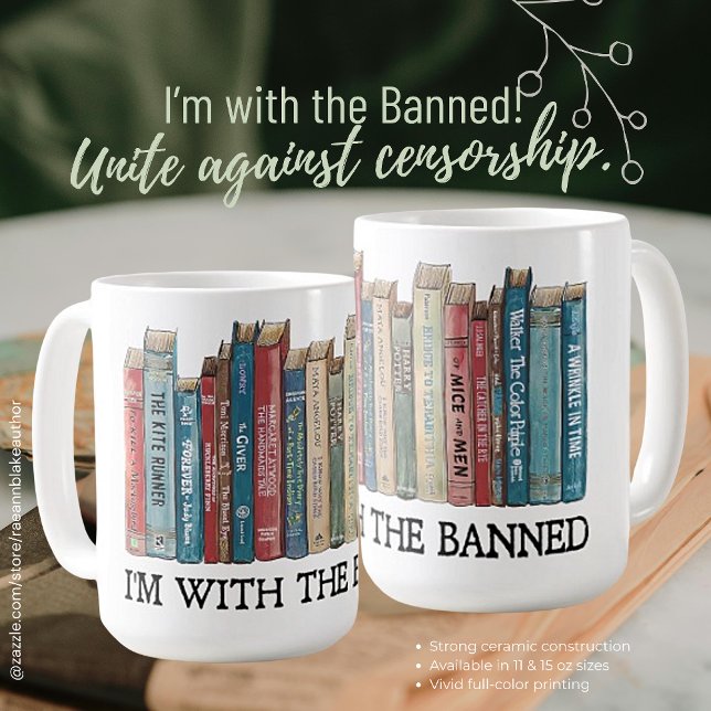 I'm With the Banned Literary Ceramic Mug (Creator Uploaded)