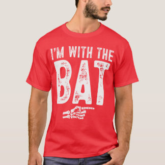 Im with The Bat Easy Costume Halloween Couples Mat T-Shirt