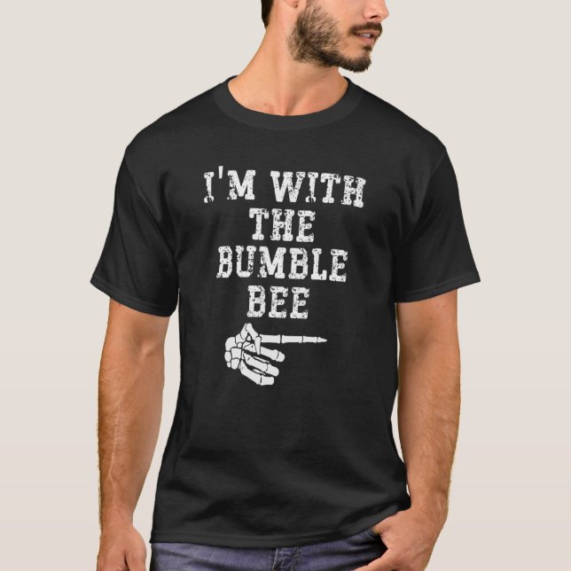 I'm with the Bumble Bee Point Matching Couples Hal T-Shirt (Front)