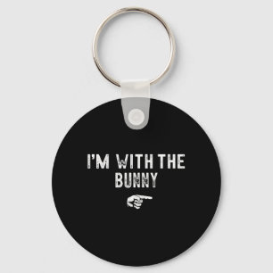 Im With The Bunny Matching Lazy Costume Halloween Keychain