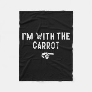 Im With The Carrot Matching Lazy Costume Halloween Fleece Blanket