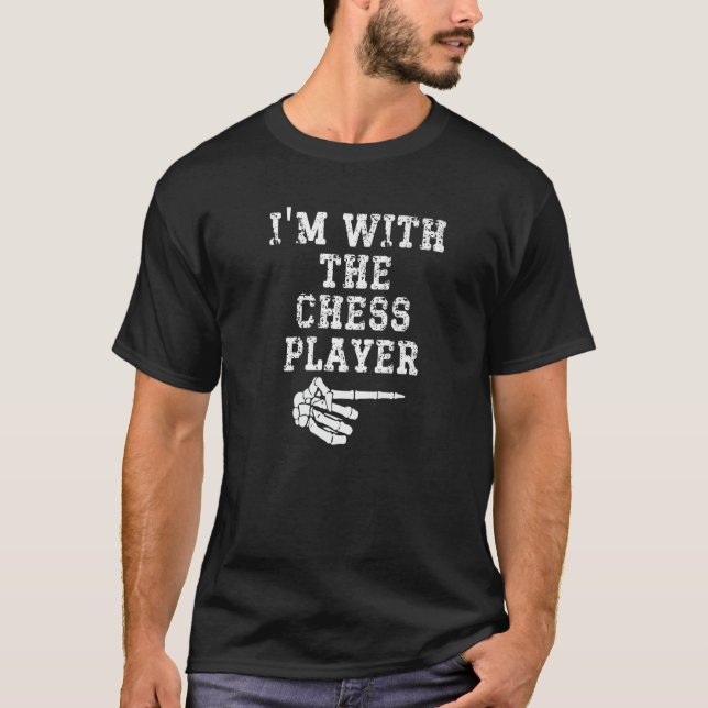 I'm with the Chess Player Point Matching Couples H T-Shirt (Front)