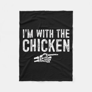I'm With The Chicken Easy Costume Halloween Couple Fleece Blanket