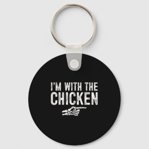 I'm With The Chicken Easy Costume Halloween Couple Keychain