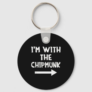 I'm With The Chipmunk Matching Couple Halloween Co Keychain